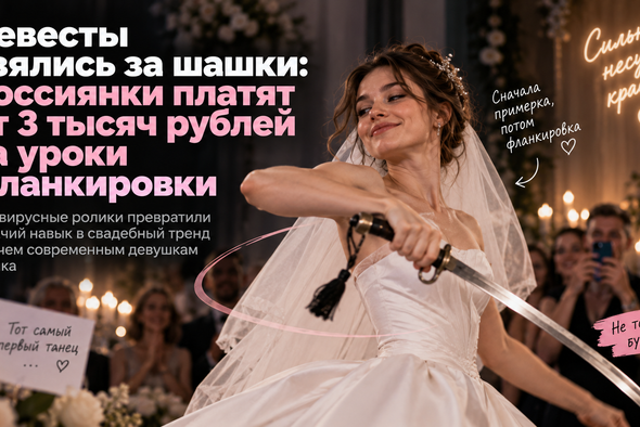 Невесты платят тысячи рублей, чтобы научиться крутить шашку перед свадьбой