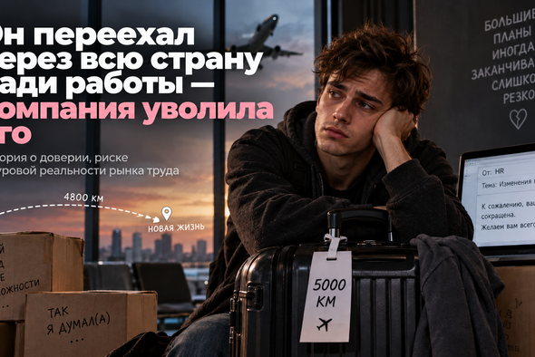 Человек переехал на 5000 км ради компании — его уволили в день переезда