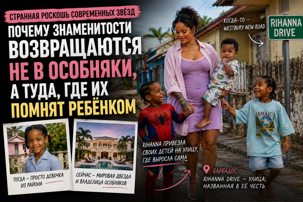 Rihanna задала тренд на новую роскошь: вернуться туда, где тебя помнят ещё ребёнком