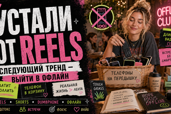 Люди устали от бесконечных Reels. Следующий тренд — выйти в офлайн