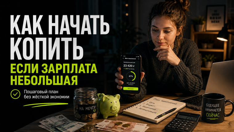 Как начать копить, если зарплата небольшая: пошаговый план