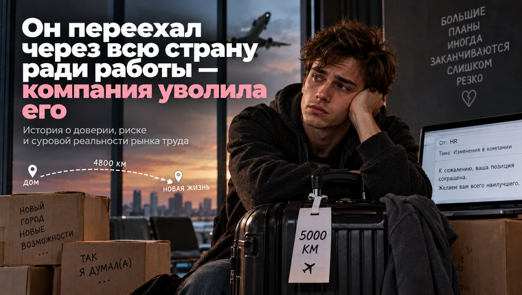Человек переехал на 5000 км ради компании — его уволили в день переезда