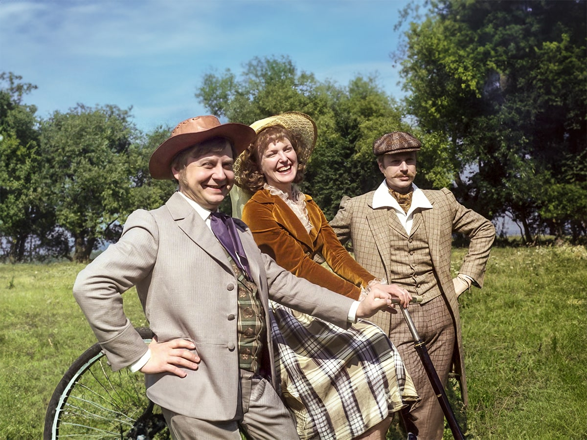 Актеры Олег Табаков, Елена Соловей и Юрий Богатырев на съемочной площадке фильма «Несколько дней из жизни И. И. Обломова», 1981 год. Фото: студия «Мосфильм»