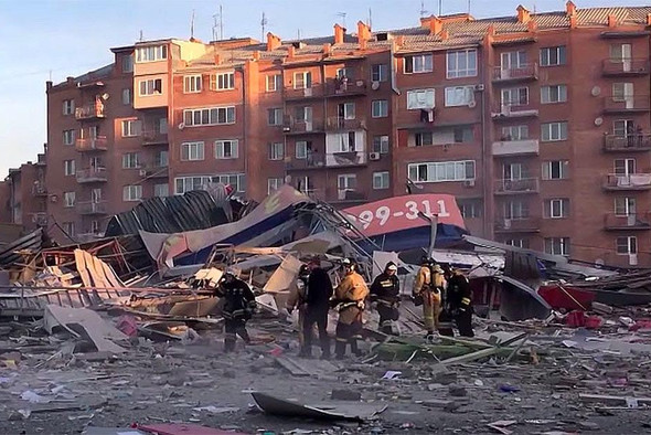 Во Владикавказе произошел мощный взрыв в торговом центре