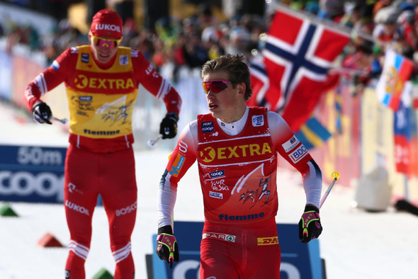Большунов и Ретивых заняли третье место в командном спринте на лыжном чемпионате мира