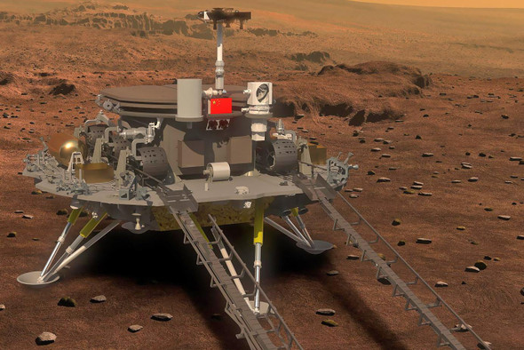 Китай впервые посадил на Марсе планетоход 
