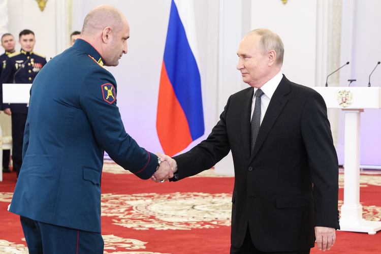 Жога и Путин в Кремле. Фото: Валерий Шарифуллин/ТАСС