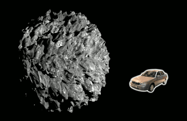 Размер челябинского метеорита в представлении художника / Penyulap / Wikimedia Commons