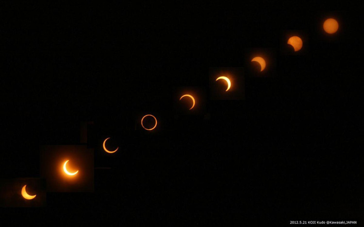 Кольцевое затмение 2012 года. Фото: Кодзи Кудо