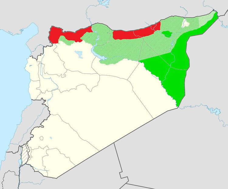 Оккупированные территории Сирии (выделены красным). Источник: Wikipedia.org