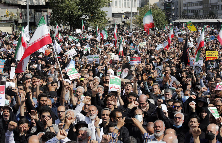 Протесты в Тегеране, 2022 год. Источник: EPA/ТАСС