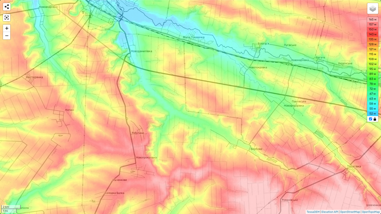 Топографическая карта Работино. Источник: topographic-map.com