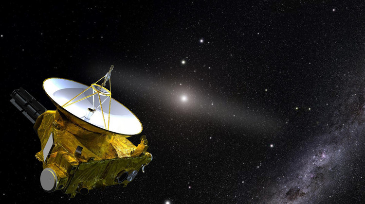 Зонд New Horizons в представлении художника / J. Olmsted (STScI)