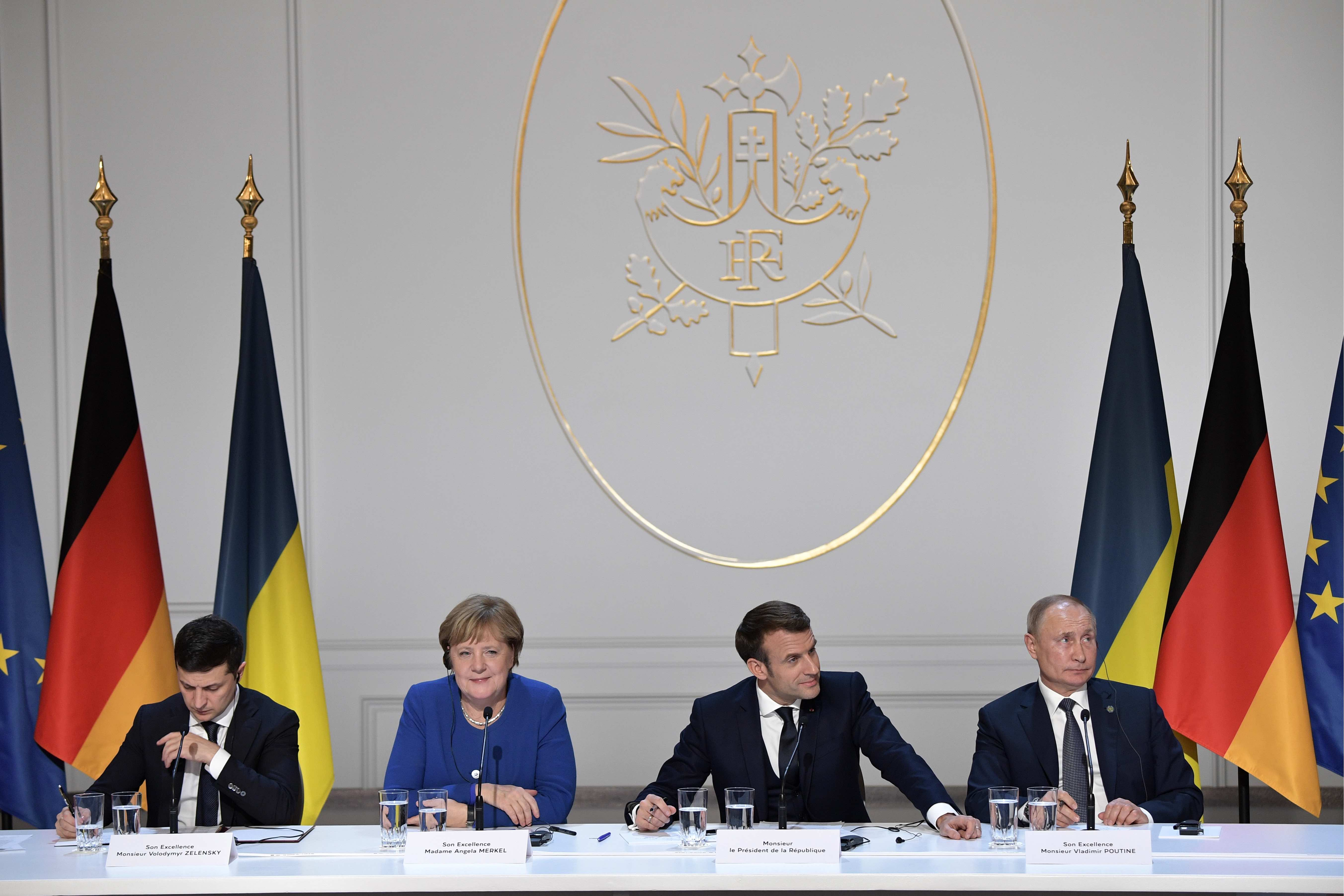 Переговоры франции и германии. Ангела Меркель нормандская четверка. Саммит нормандской четверки 2019.