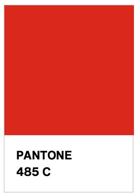 Pantone 485С, solid coated