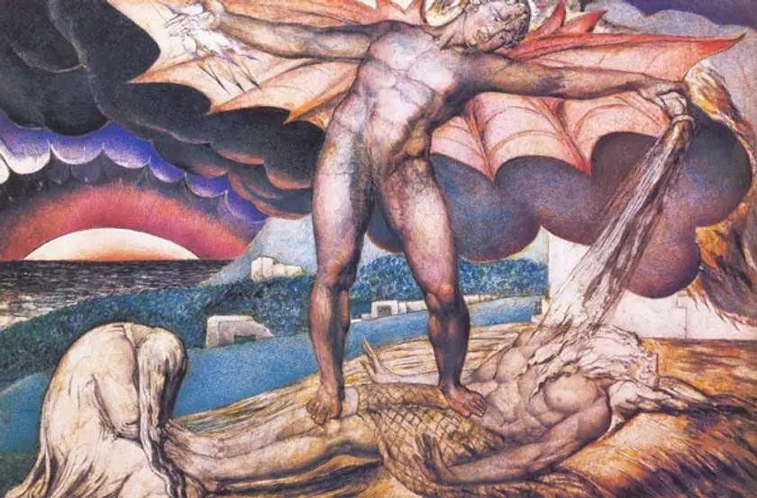 Сатана, поражающий Иова язвами (1526). Уильям Блейк. Галерея Тейт, Лондон