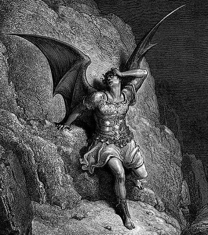 Сатана из поэмы Джона Мильтона «Потерянный Рай». Иллюстрация Гюстава Доре