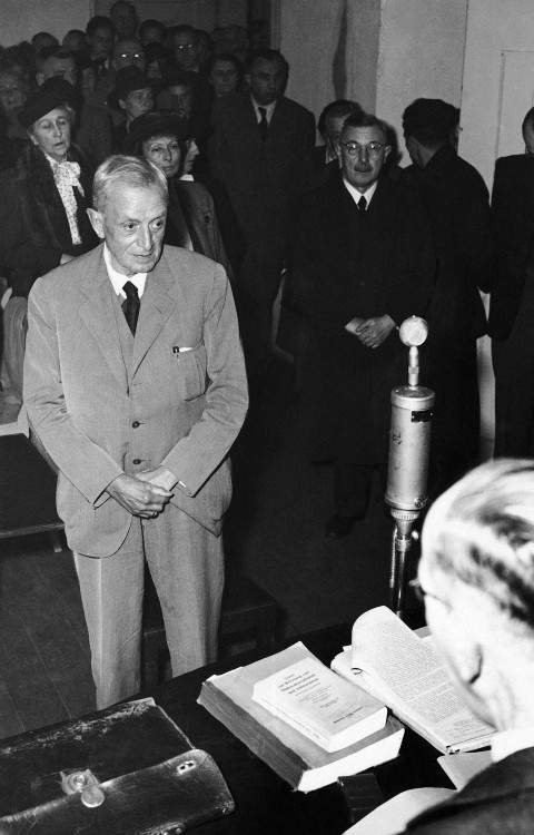 Суд над донором НСДАП Фрицем Тиссеном в Западной Германии. Источник фото: AP/ТАСС